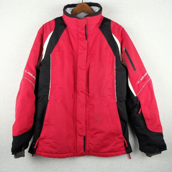 Polaris Winter Jacket Womens Small Red Black Snowmobile Outdoor Hiking - Picture 1 of 12